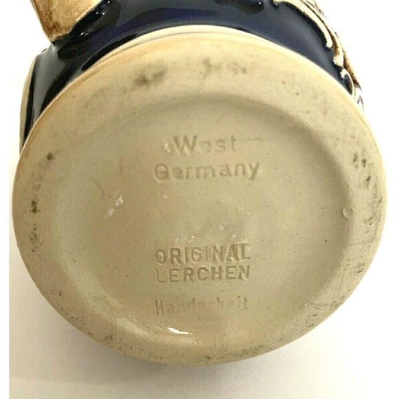 Lerchen Ceramic Beer Stein Mug West Germany Original Collectible Vintage German - Picture 5 of 6